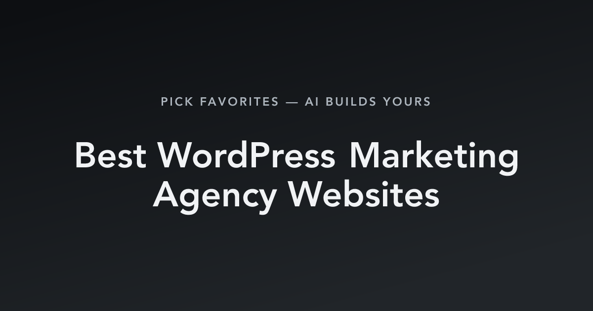 Best WordPress Marketing Agency Websites with count