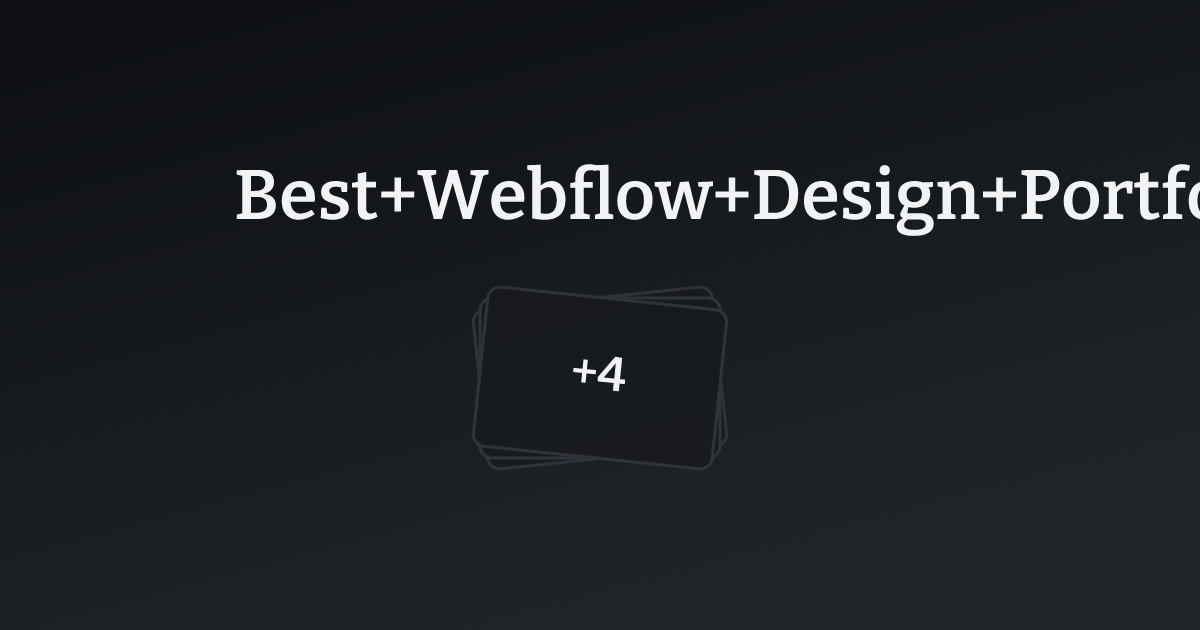 Best Webflow Design Portfolio Templates with count