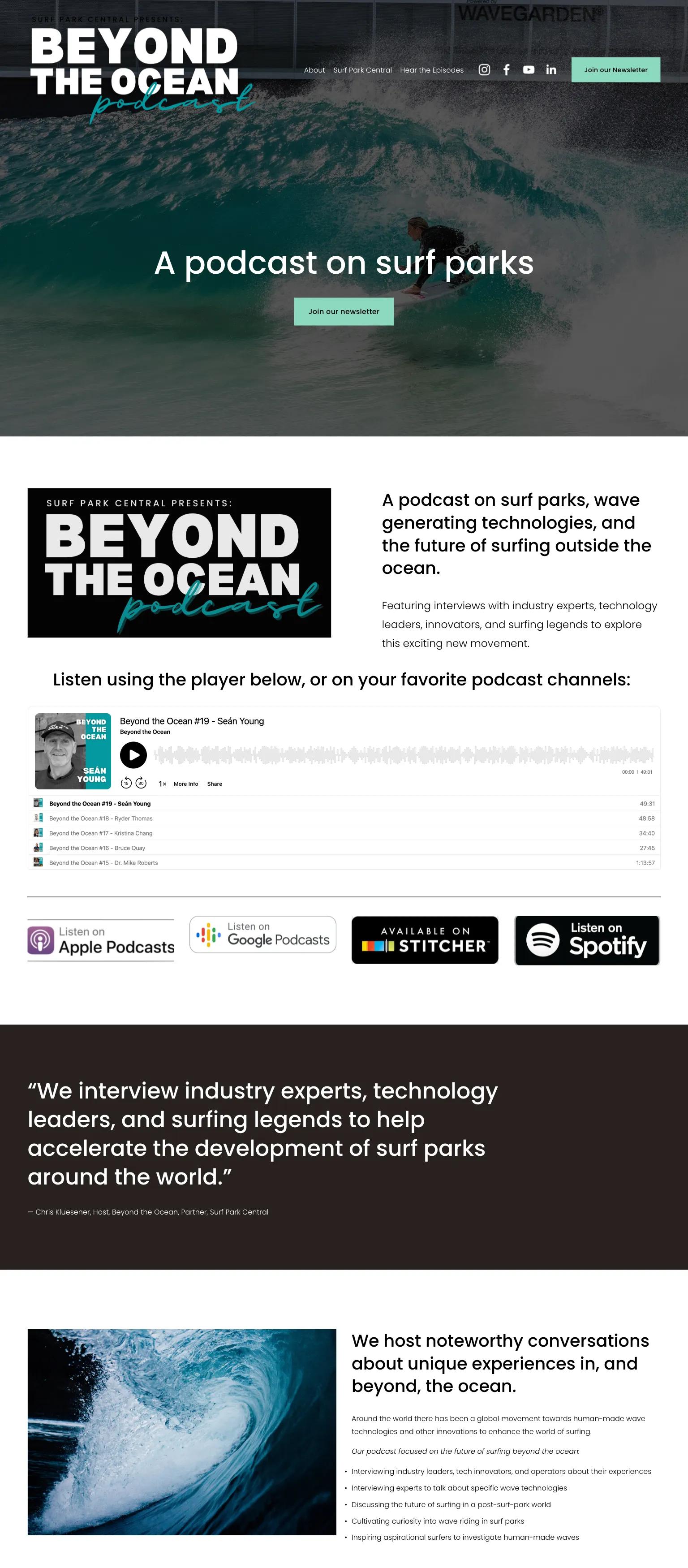 Beyond the Ocean Podcast screenshot