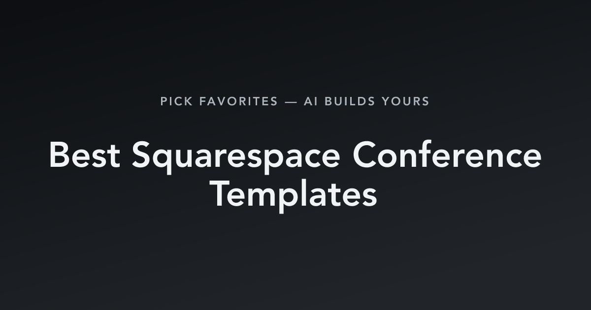 Best Squarespace Conference Templates with count