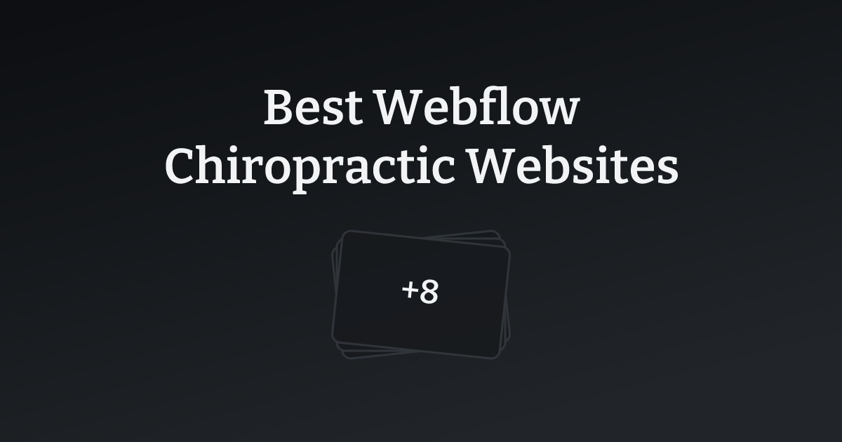Best Webflow Chiropractic Websites with count