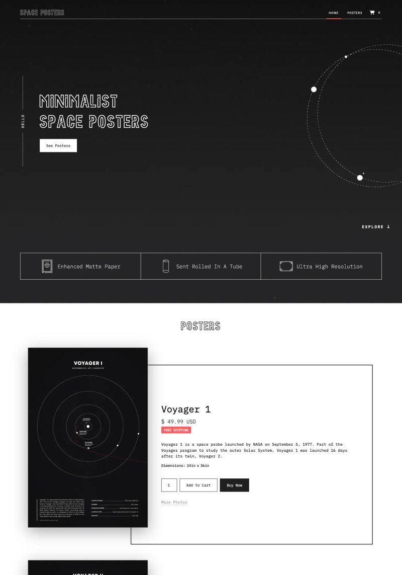 Minimalist Space Posters screenshot