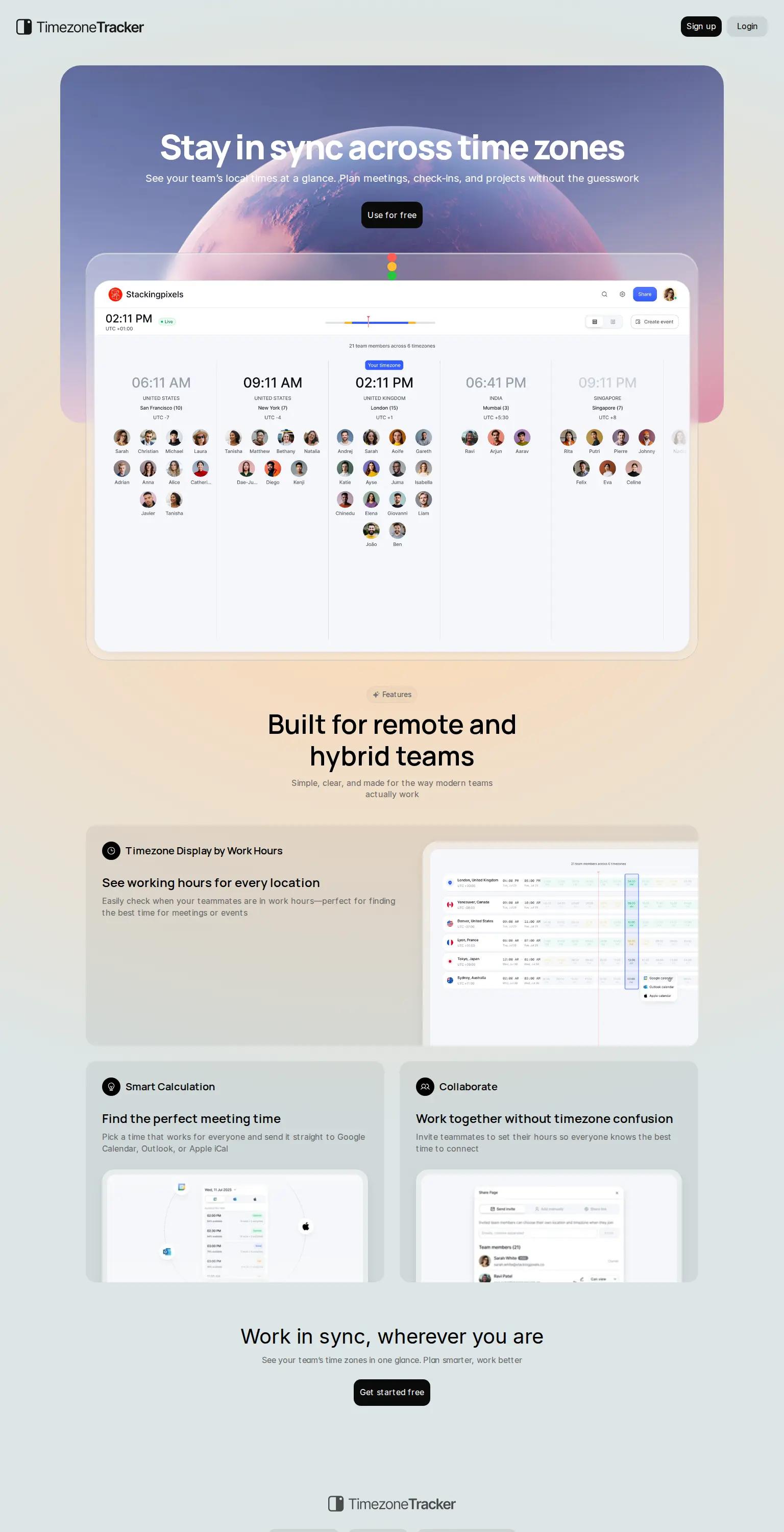 Timezone Tracker screenshot