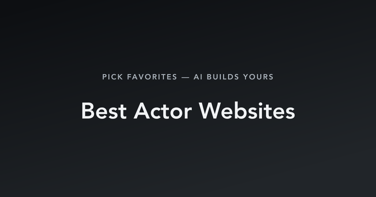 Best Actor Websites with count