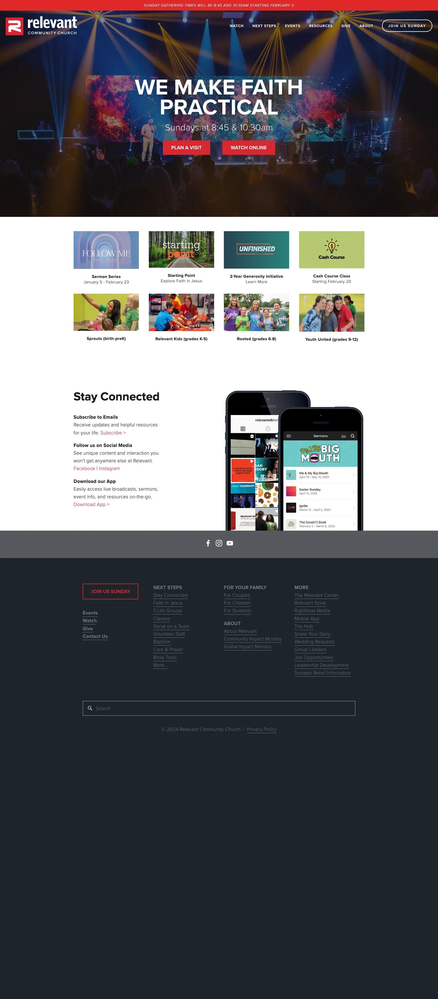 Relevant Community Church screenshot