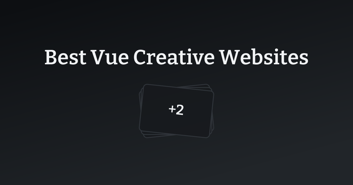 Best Vue Creative Websites with count
