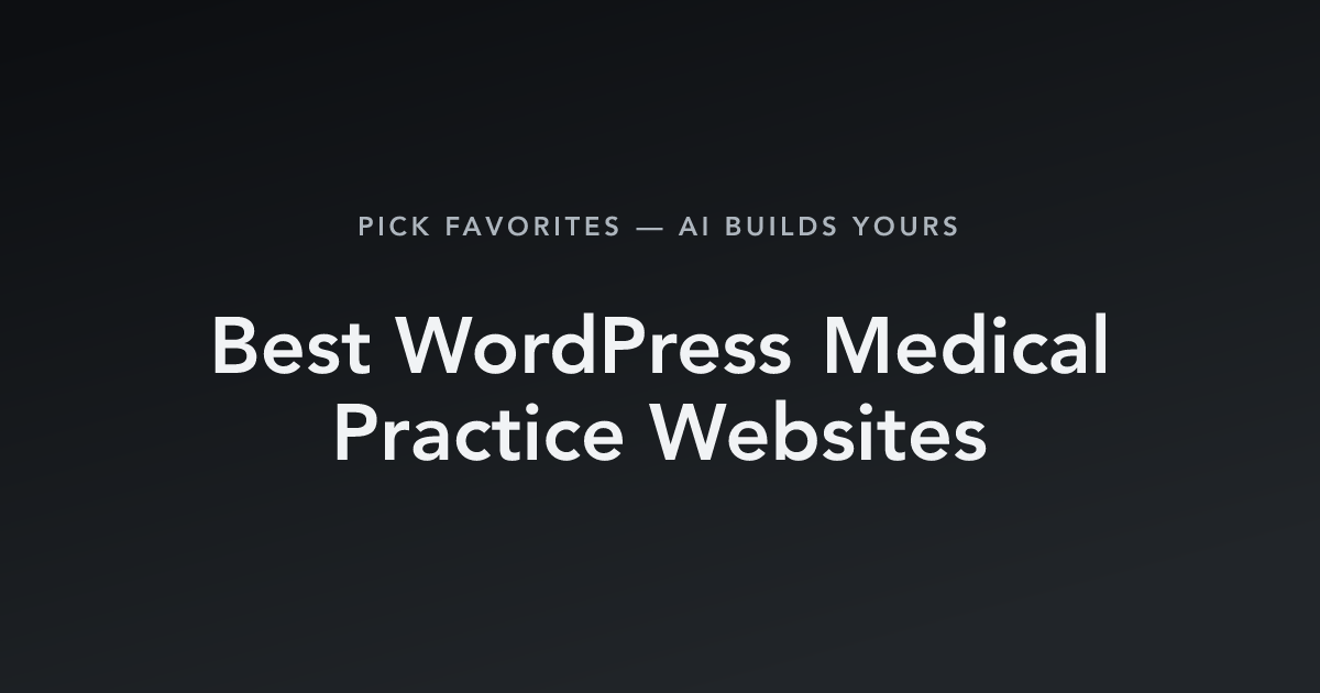 Best WordPress Medical Practice Websites with count