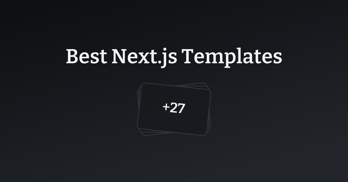 Best Next.js Templates with count