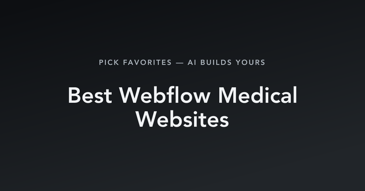 Best Webflow Medical Websites with count
