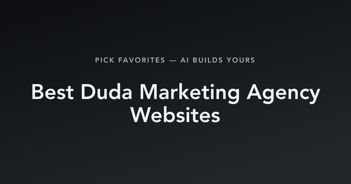Best Duda Marketing Agency Websites with count