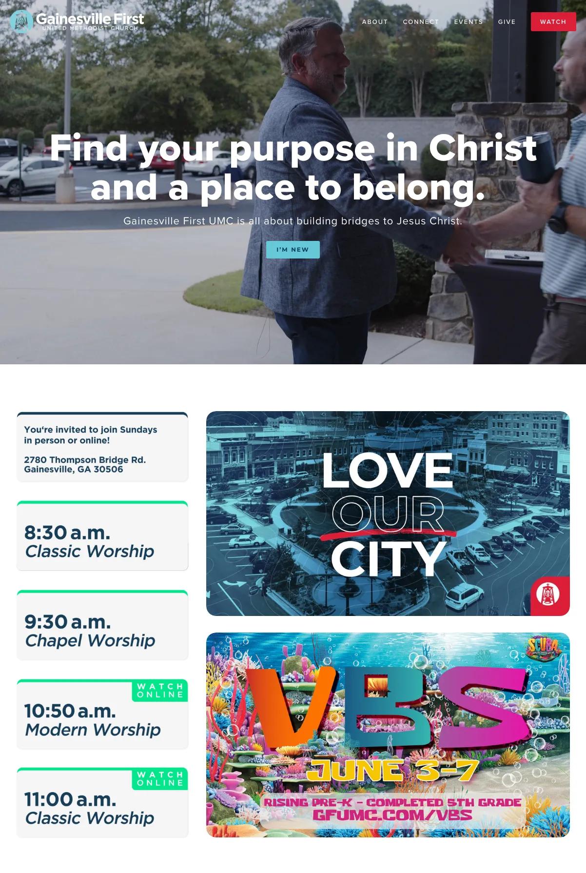 Gainesville First UMC screenshot