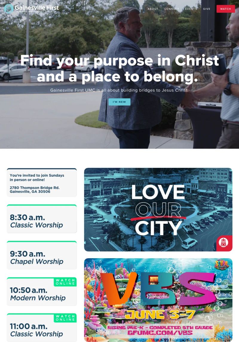 Gainesville First UMC screenshot