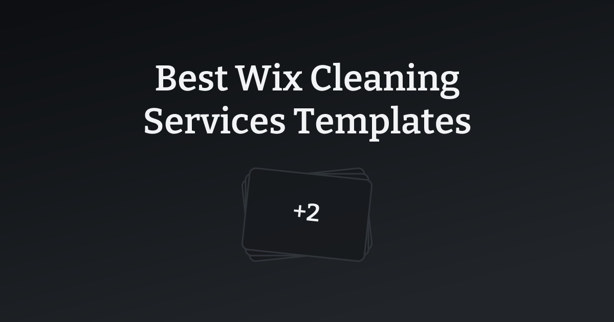 Best Wix Cleaning Services Templates with count
