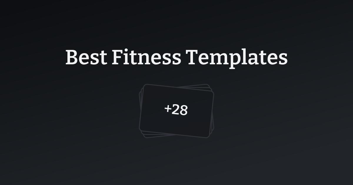 Best Fitness Templates with count