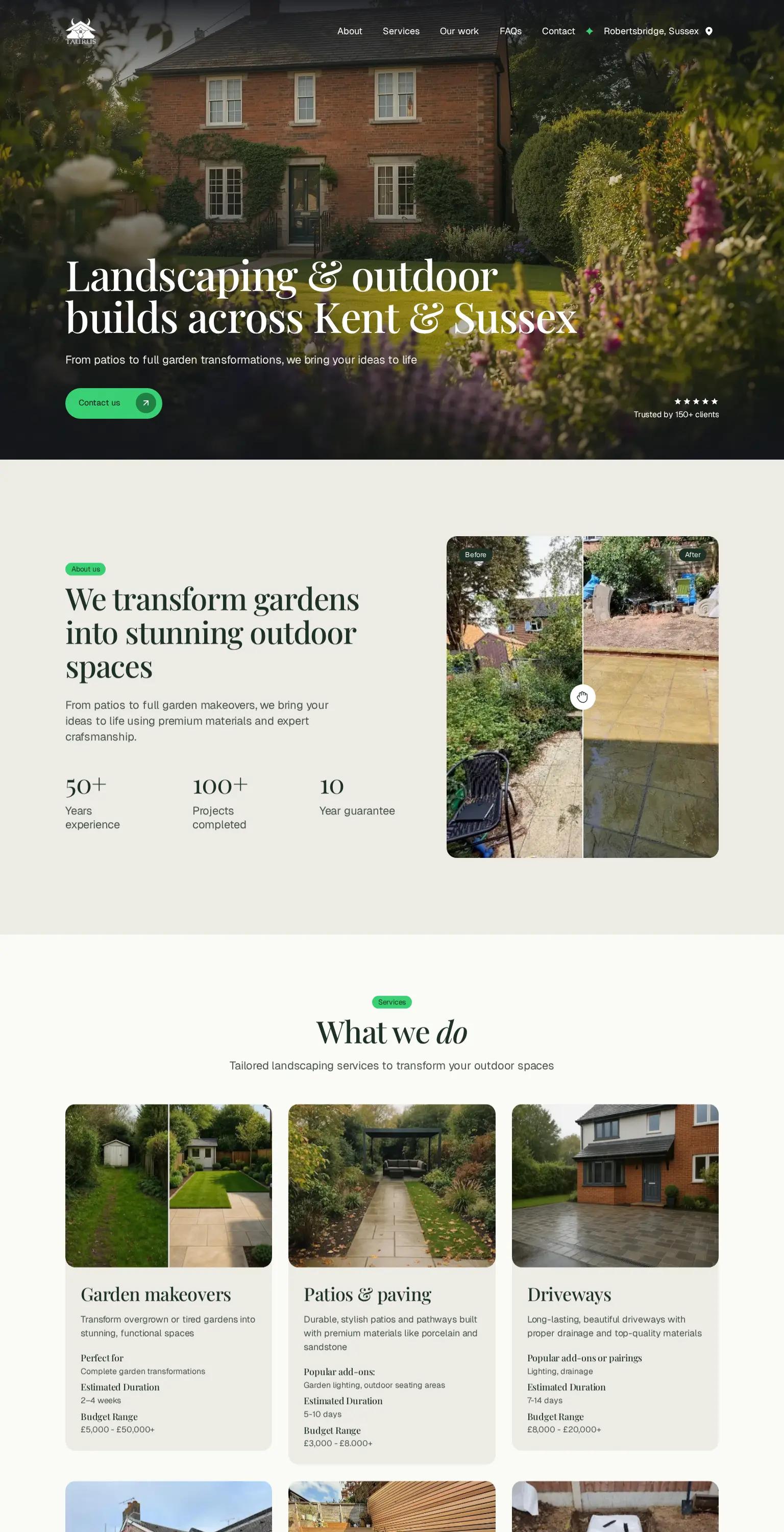 Taurus Landscaping screenshot