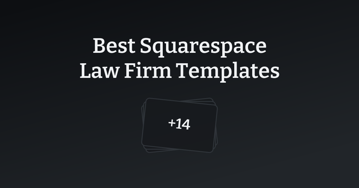 Best Squarespace Law Firm Templates with count