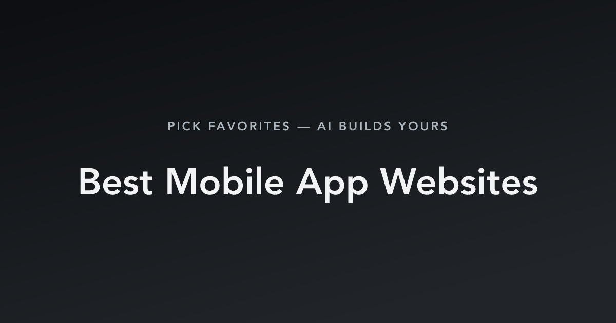 Best Mobile App Websites with count