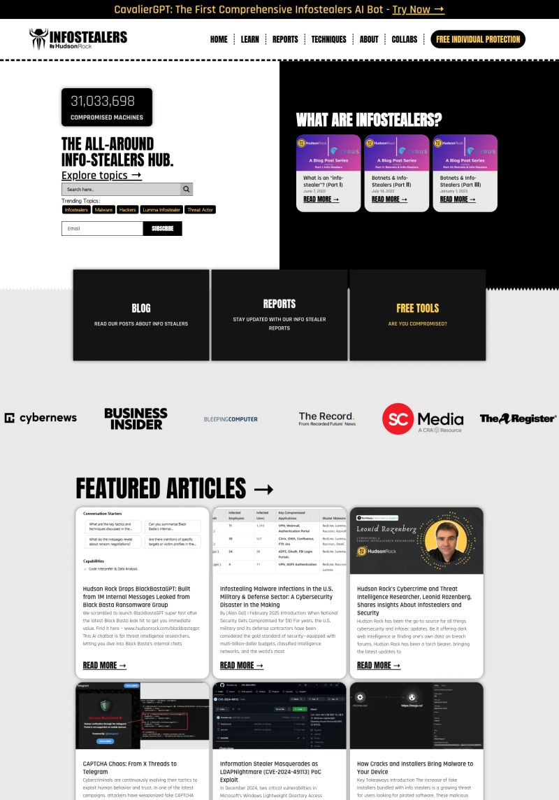 Infostealers screenshot