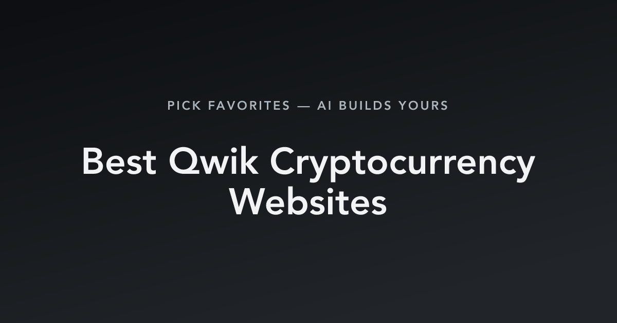 Best Qwik Cryptocurrency Websites with count