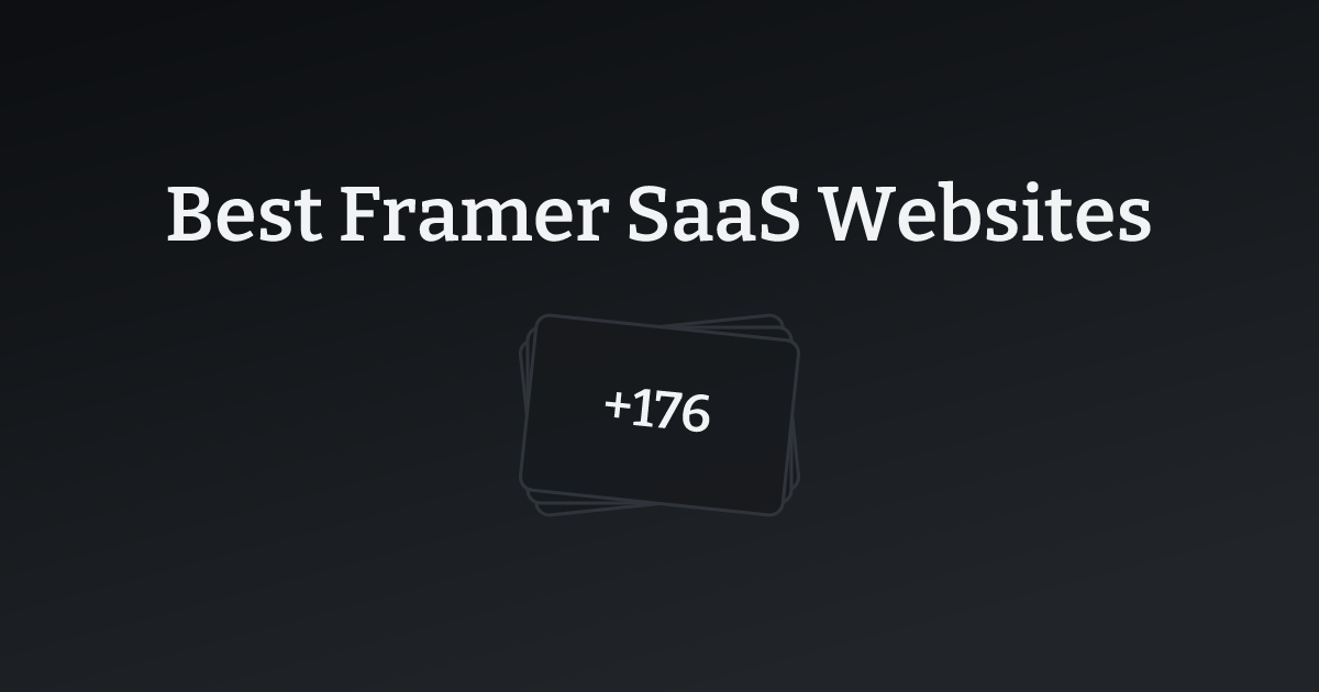 Best Framer Tech Websites with count