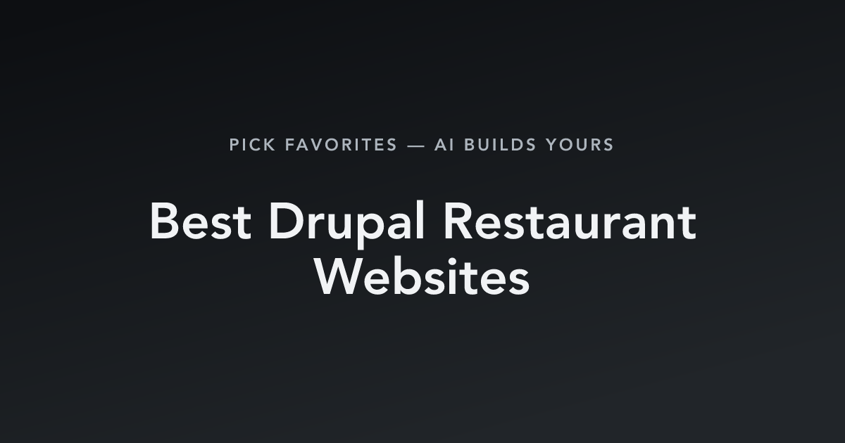 Best Drupal Restaurant Websites with count