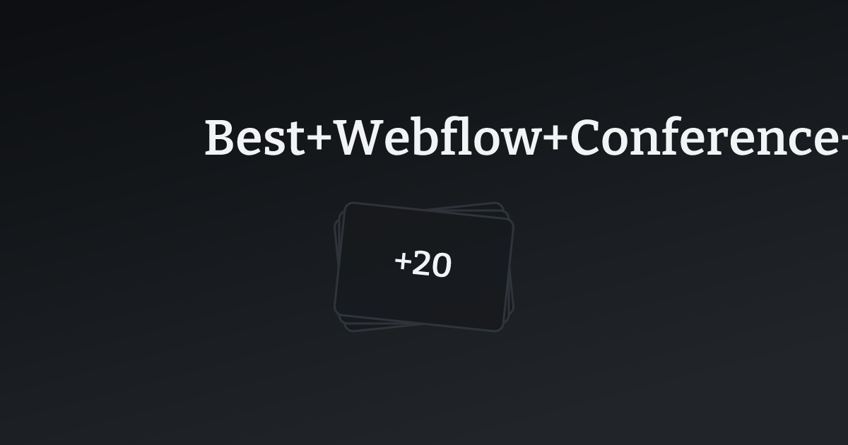 Best Webflow Conference Websites with count
