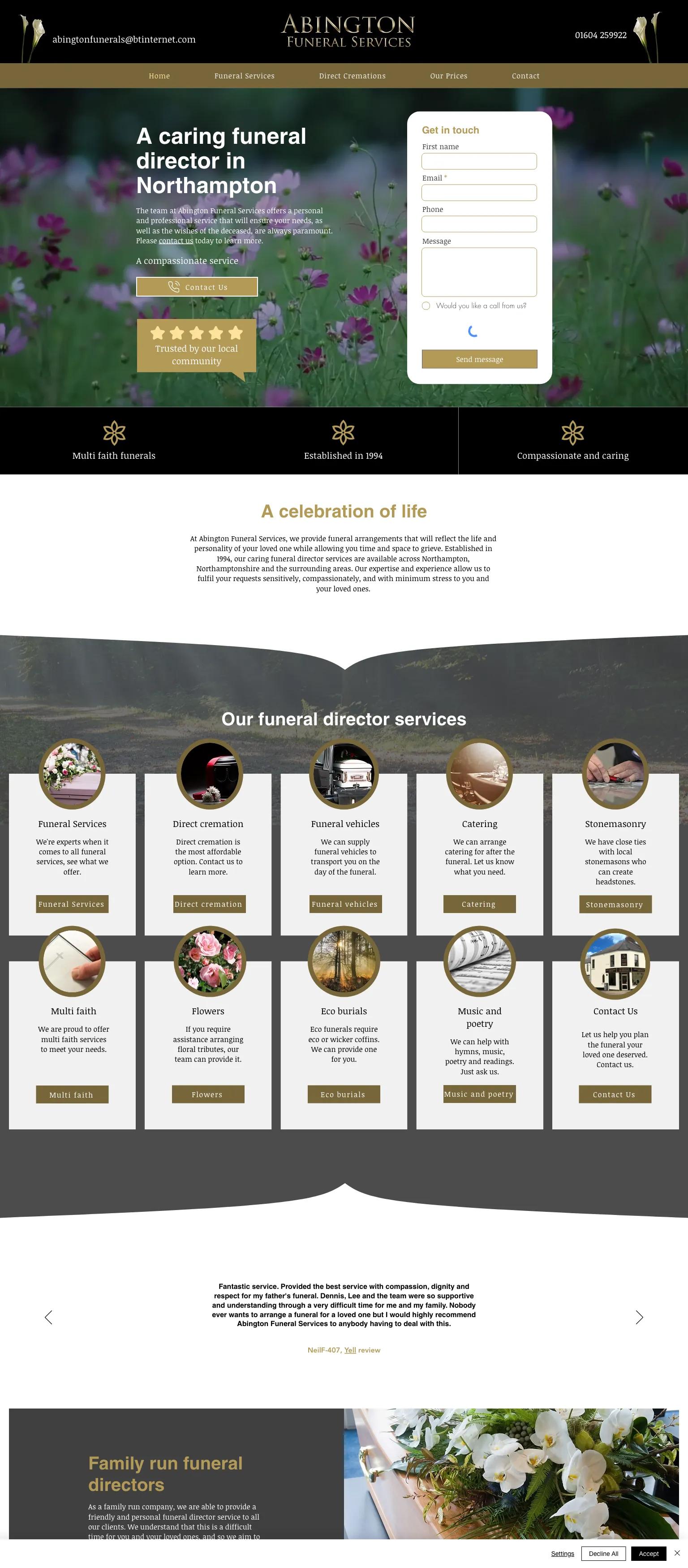 Abington Funeral Services screenshot