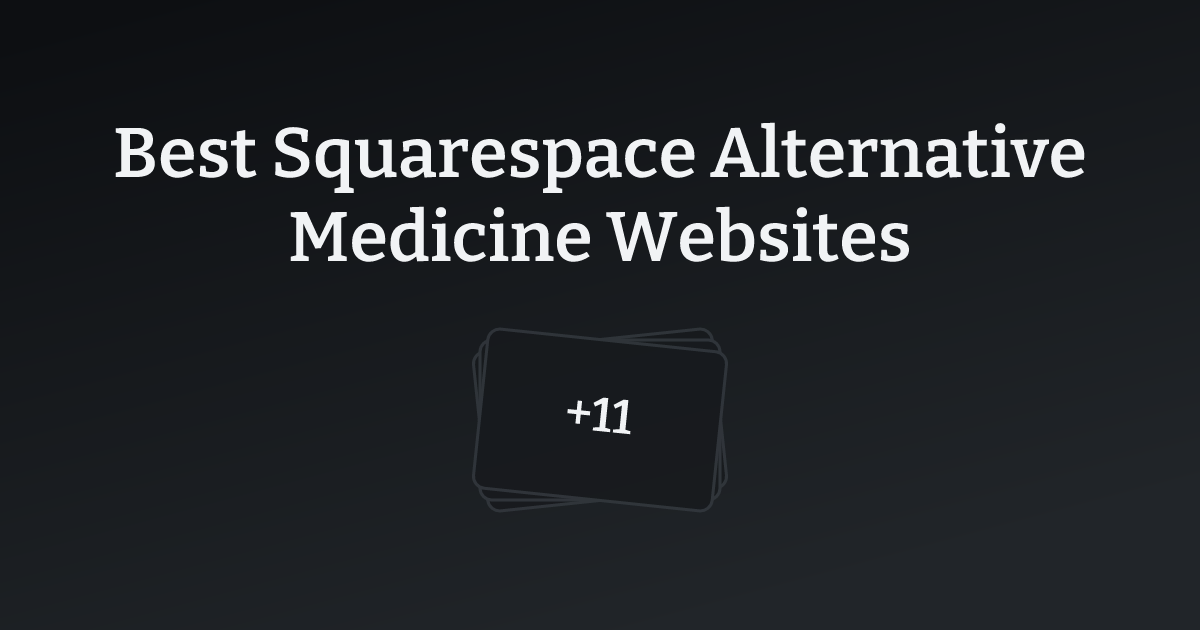 Best Squarespace Alternative Medicine Websites with count