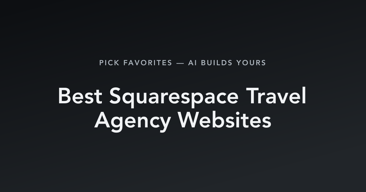 Best Squarespace Travel Agency Websites with count