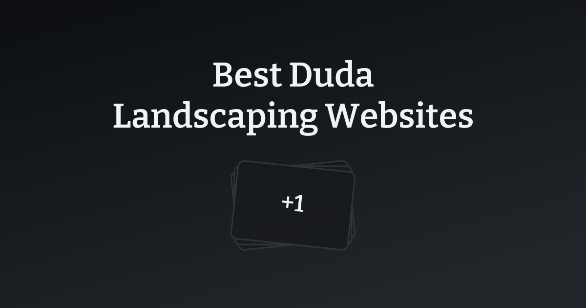 Best Duda Landscaping Websites with count