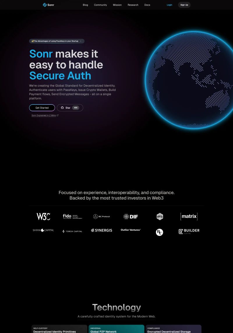 Sonr screenshot