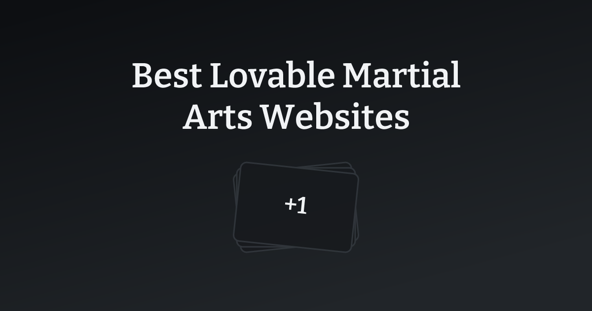 Best Lovable Martial Arts Websites with count