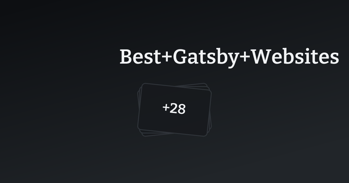 Best Gatsby Websites with count
