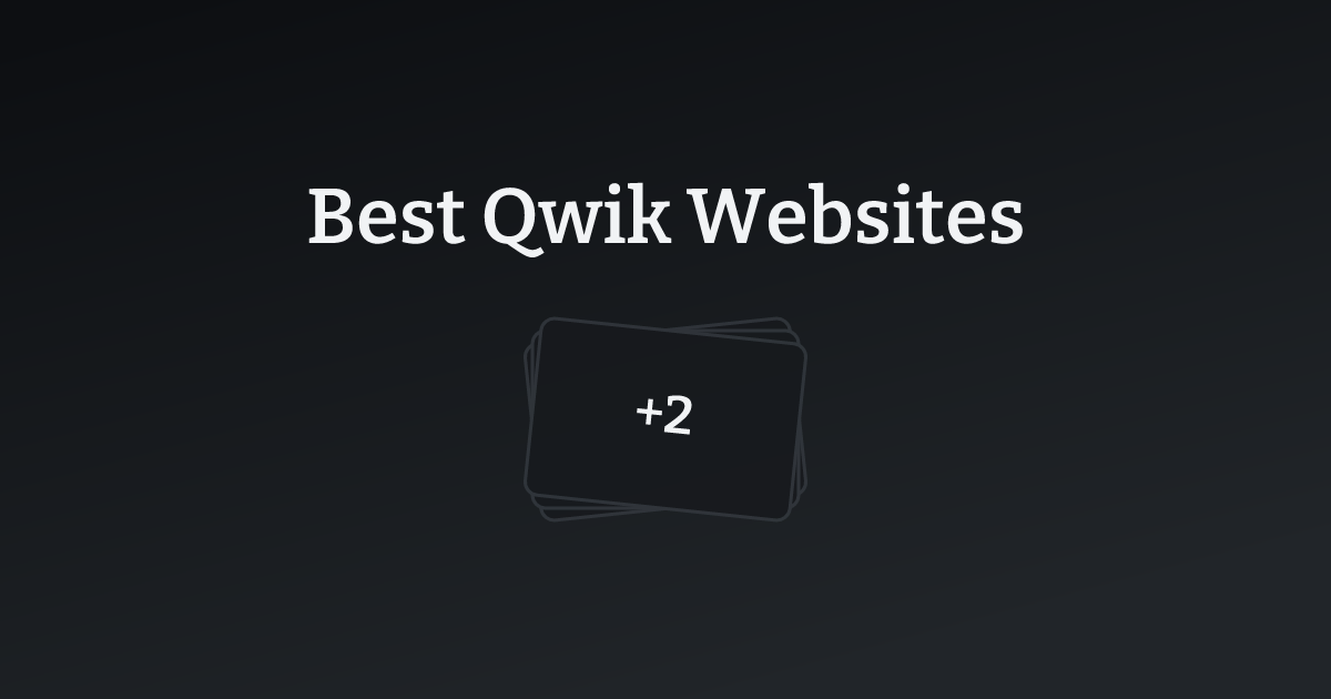 Best Qwik Websites with count
