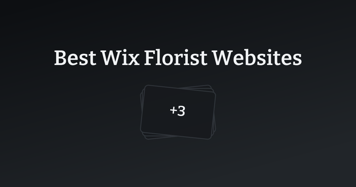 Best Wix Florist Websites with count