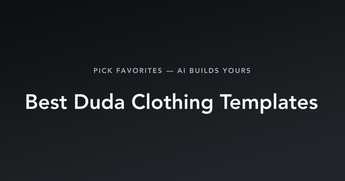 Best Duda Clothing Templates with count