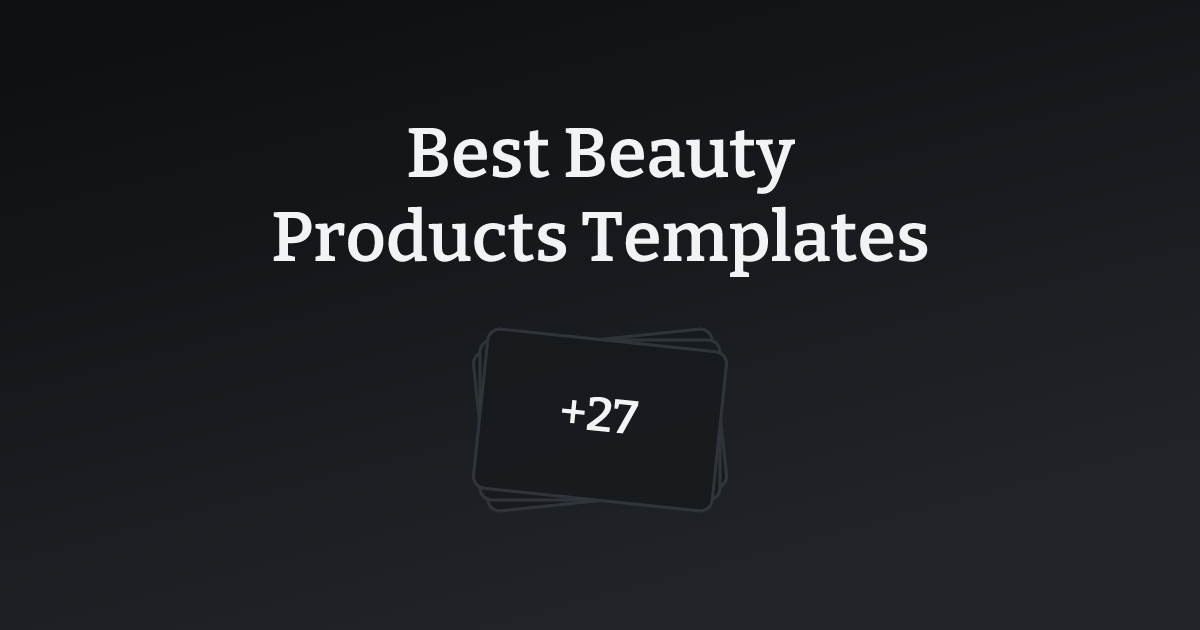 Best Beauty Products Templates with count