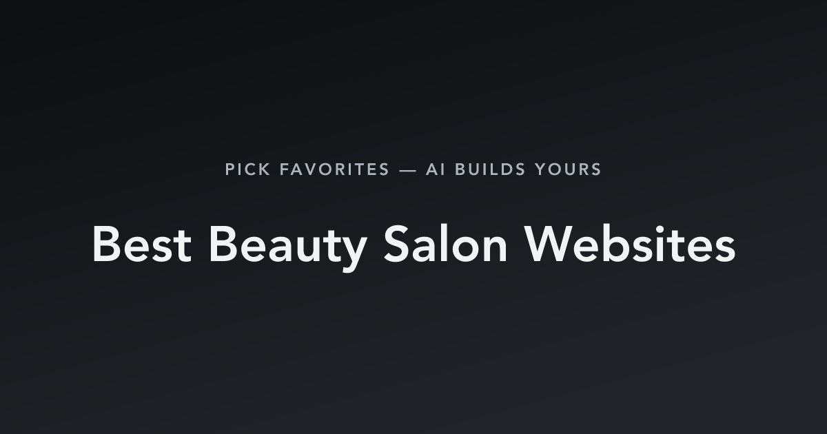 Best Beauty Salon Websites with count