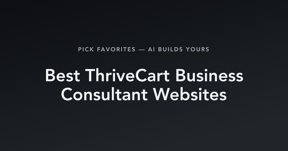 Best ThriveCart Business Consultant Websites with count