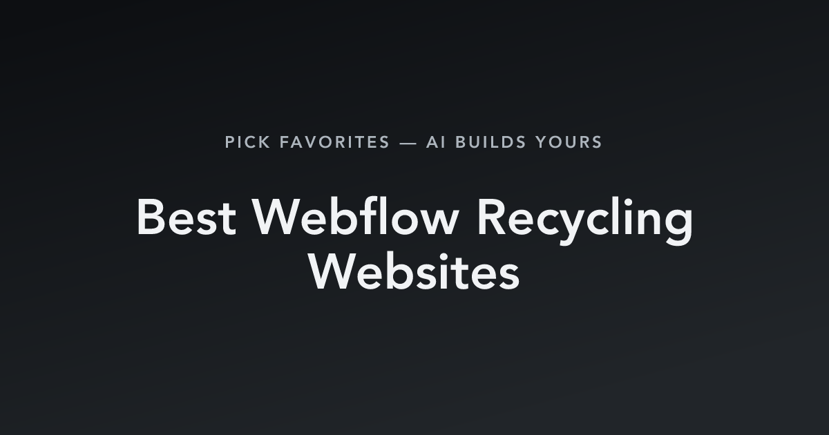 Best Webflow Recycling Websites with count