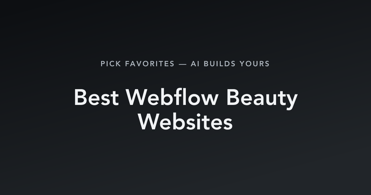 Best Webflow Beauty Websites with count