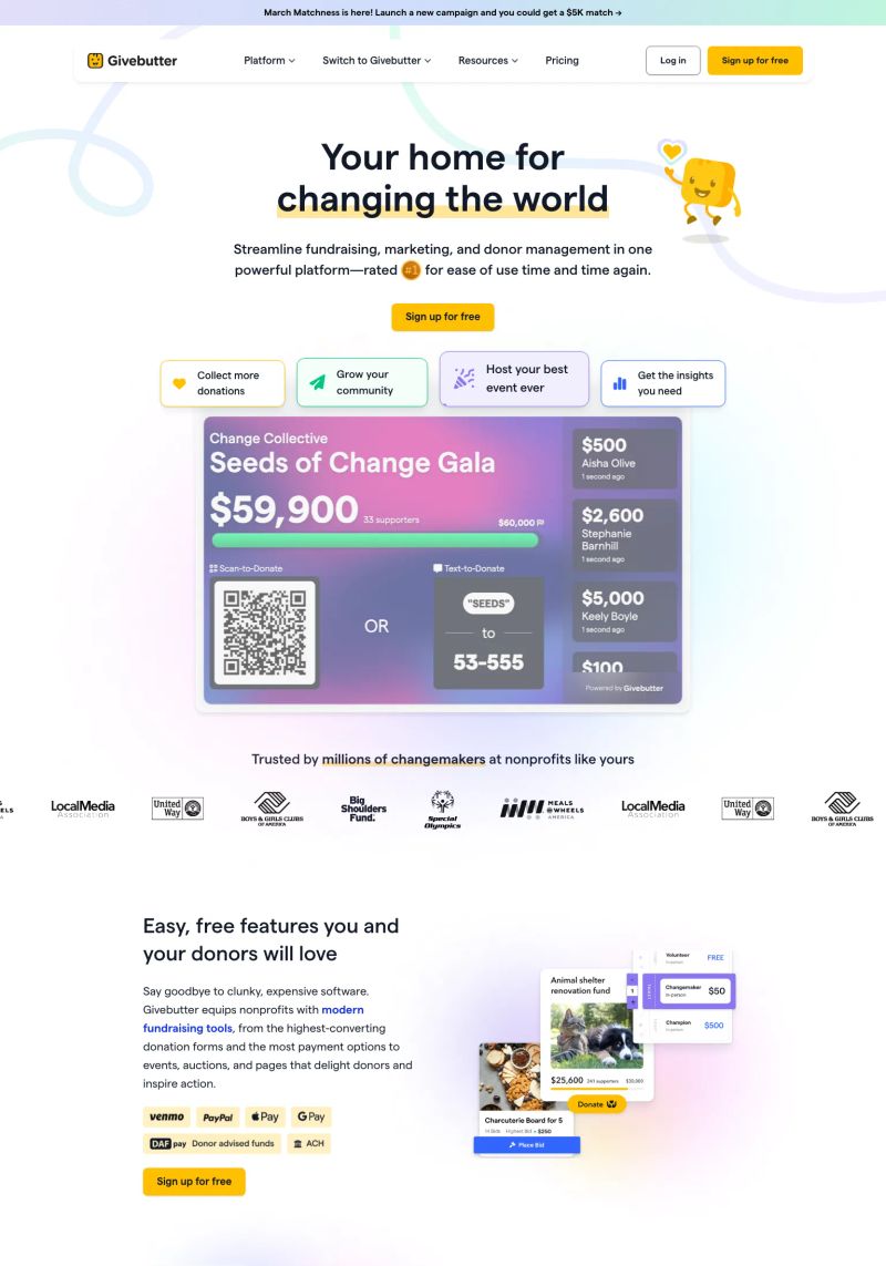 Givebutter screenshot