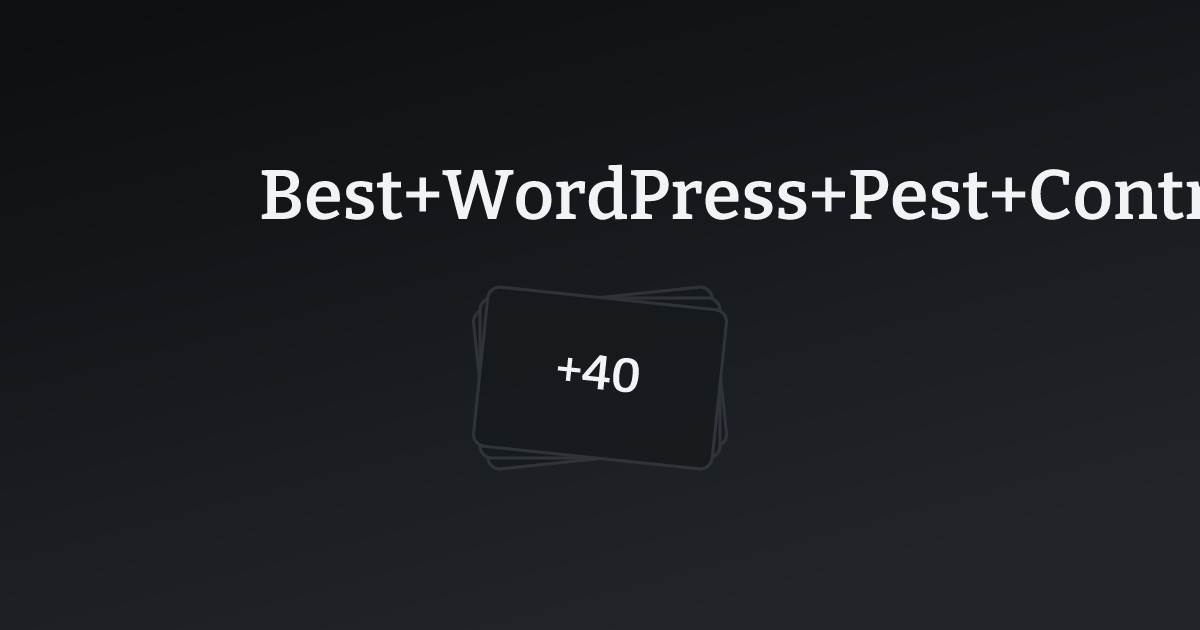 Best WordPress Pest Control Websites with count