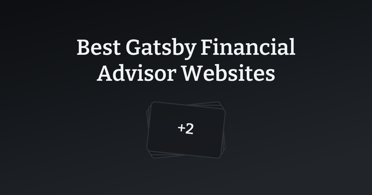Best Gatsby Financial Advisor Websites with count