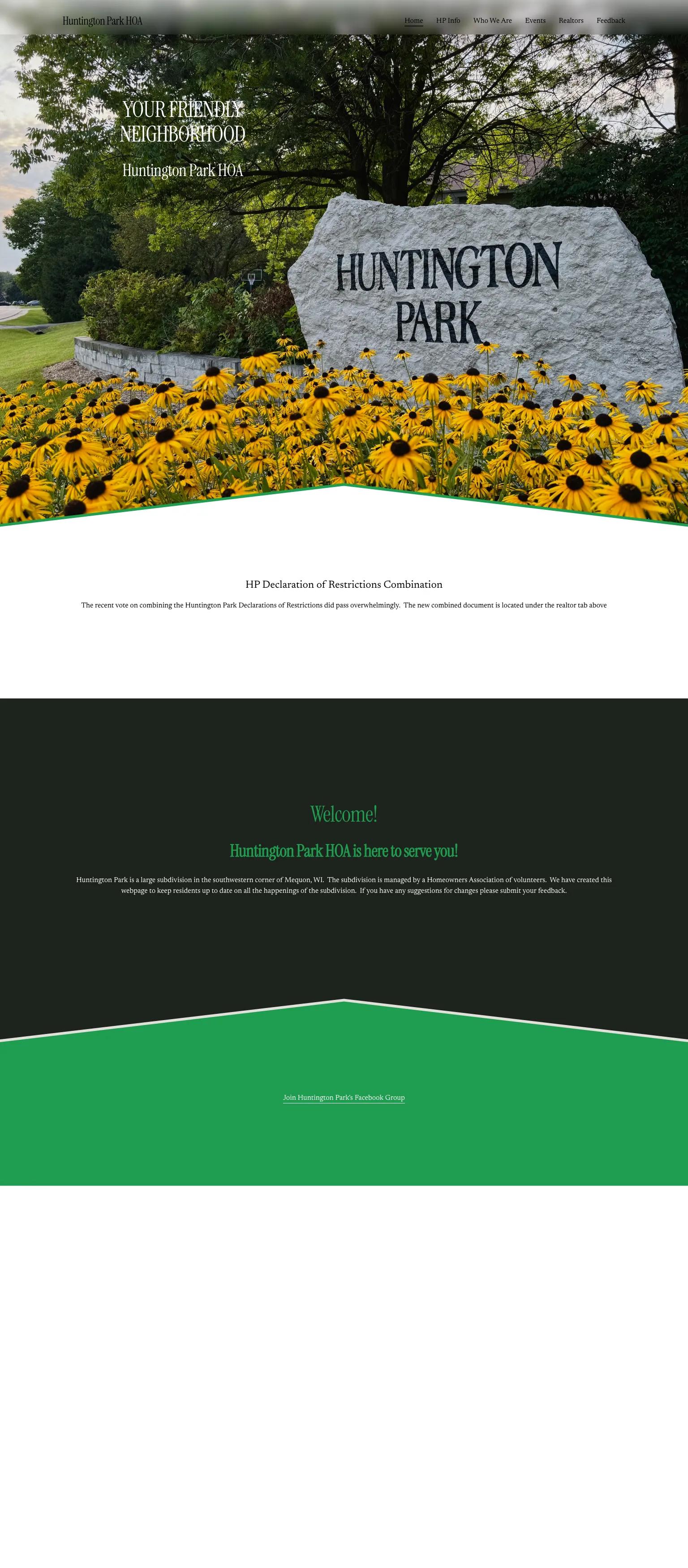 Huntington Park HOA screenshot