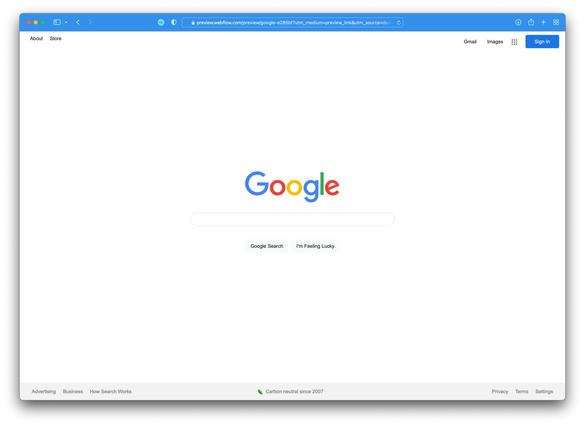 Google built on Webflow