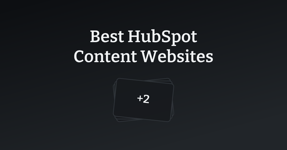 Best HubSpot Content Websites with count