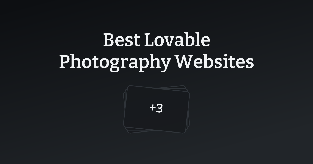 Best Lovable Photography Websites with count