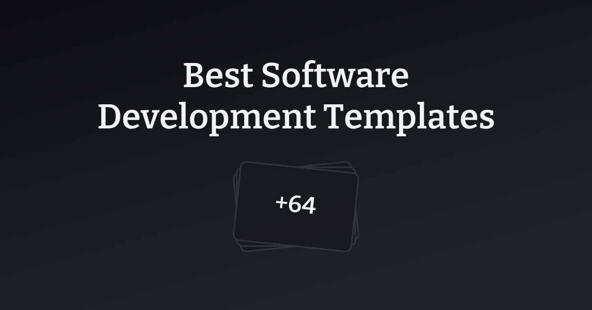 Best Software Development Templates with count