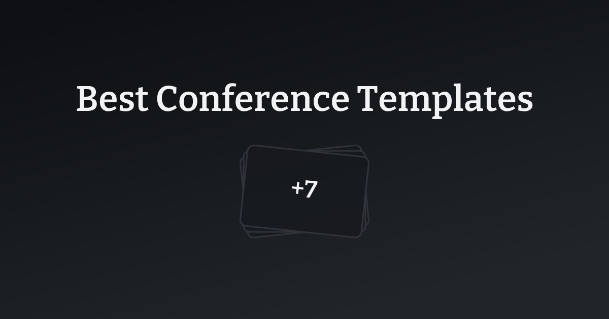Best Conference Templates with count